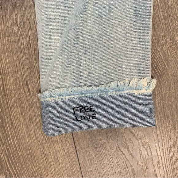 One Teaspoon Awesome Baggies Jeans Straight leg Boyfriend Distressed Denim - Picture 6 of 16